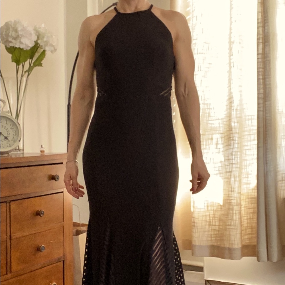 Blue tie/ bridesmaid/ fundraiser long dress